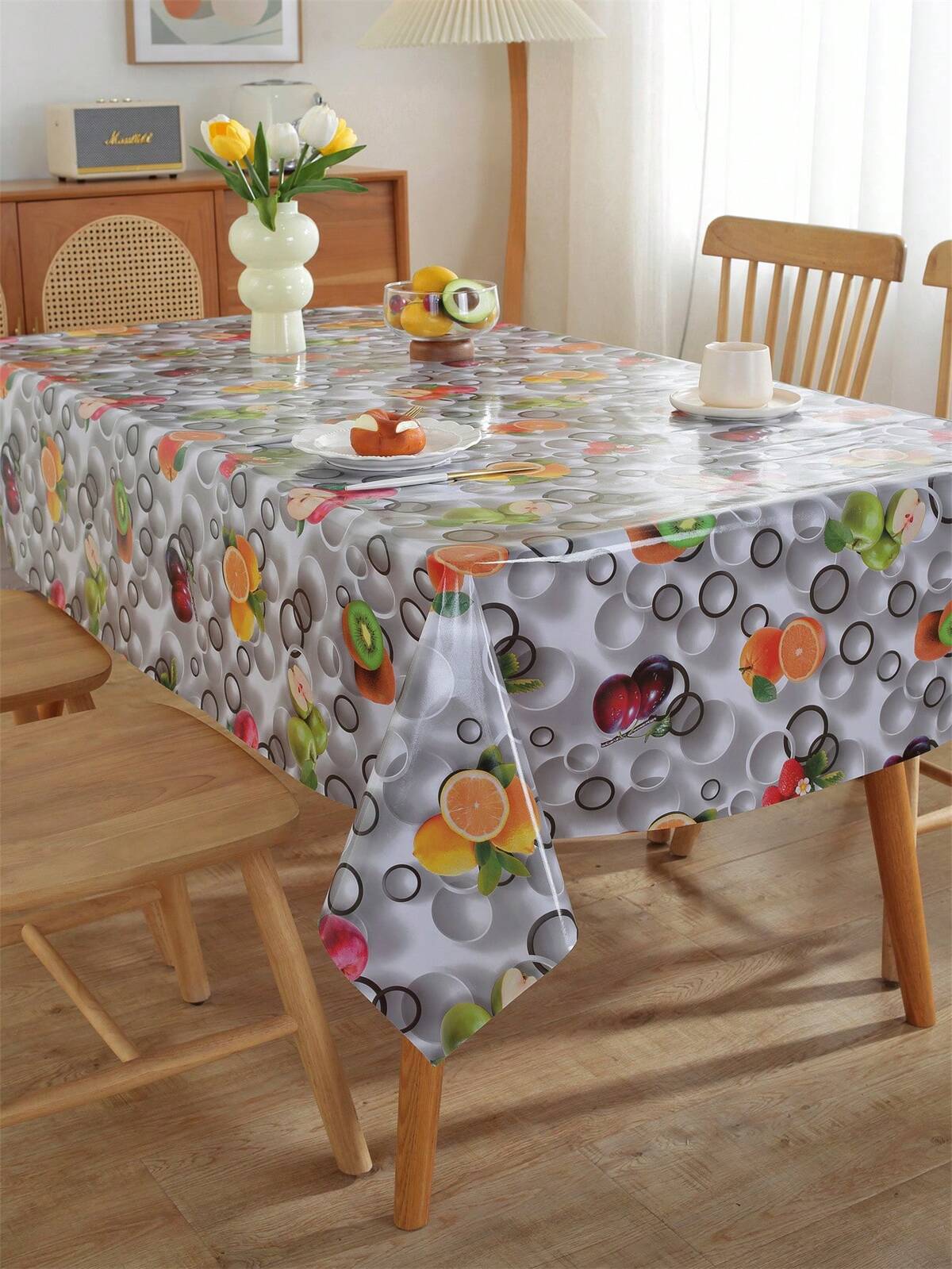 1pc Premium PVC Tablecloth, Modern Minimalist Style, Thickened Waterproof & Oil-Proof Easy To Clean, Suitable For Home, Living Room, Kitchen, Dining Table, Coffee Table Decoration, Protect Tabletop, Suitable For Wedding, Christmas, Party